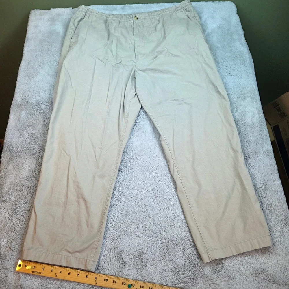Polo Ralph Lauren Pants Mens 2XB Stretch Classic Fit Drawstring Khaki Tan Chino